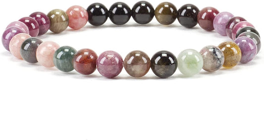 Cherry Tree Collection - Small, Medium, Large Sizes - Gemstone Beaded Bracelets For Women and Men - 6mm Round Beads