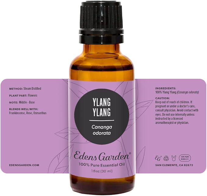 Edens Garden Ylang Ylang Essential Oil- 100% Pure Premium Grade, Undiluted, Natural, Therapeutic, Aromatherapy, The Best for Diffuser, Skin, Face, Candle 30 ml (1 fl oz)