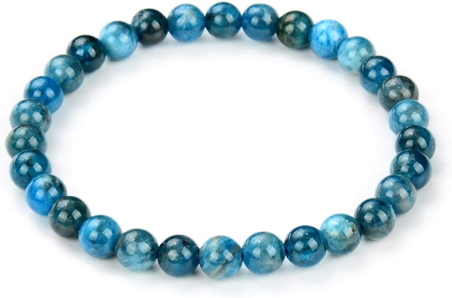 Adabele 1pc Natural Stretch Gemstone Bracelet 6mm (0.24 Inch) Bead 7" 7.5" 8 inch Healing Crystal Quartz Energy Chakra Jewelry Women Birthday Gift