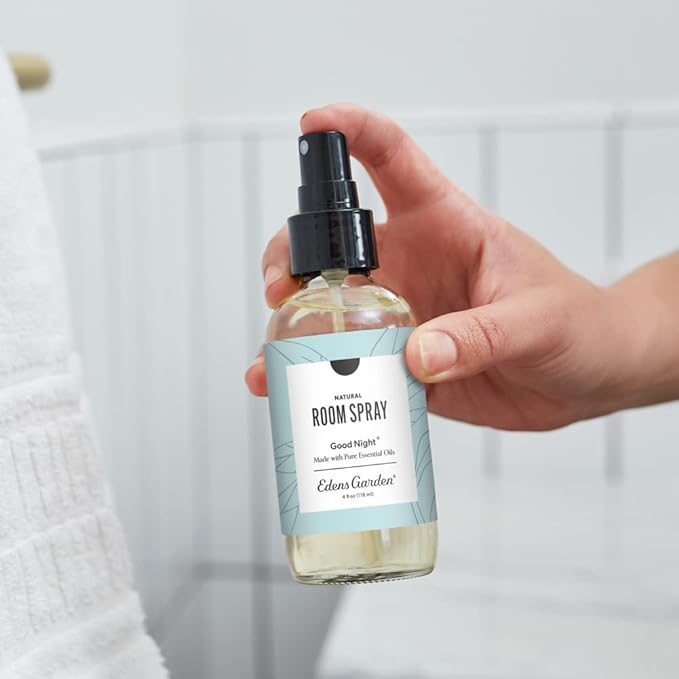 Edens Garden Good Night Natural Room & Linen Sleep Spray – 100% Pure Essential Oil Aromatherapy Mist for Sleeping & Relaxation – Non-Toxic, Long-Lasting Freshener for Bedding & Home, 4 fl oz (118 ml)