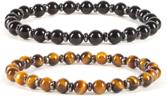 Cherry Tree Collection - Small, Medium, Large Sizes - Gemstone Beaded Bracelets For Women and Men - 6mm Round Beads