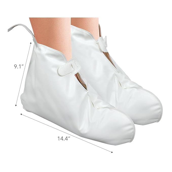 ForPro Professional Collection Premium Heated Booties, Electric Thermal Moisturizing Foot Warmers for Spa Treatments, Dual Temperature Settings, 1-Pair