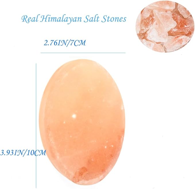 2 Pcs Leaf Shape Himalayan Salt Massage Stones Hot Massage Cold Massage Stones Set Warm Rocks Kit for Facial SPA3.93 * 2.76IN(10 * 7CM