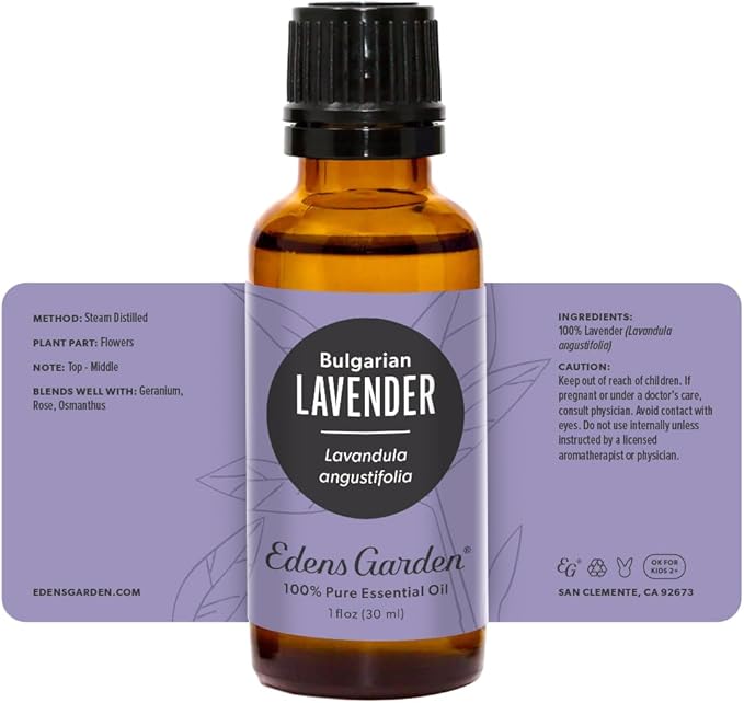 Edens Garden Lavender- Bulgarian Essential Oil- 100% Pure Premium Grade, Undiluted, Natural, Therapeutic, Aromatherapy, The Best for Diffuser, Skin, Humidifiers, Kid Safe 30 ml (1 fl oz)