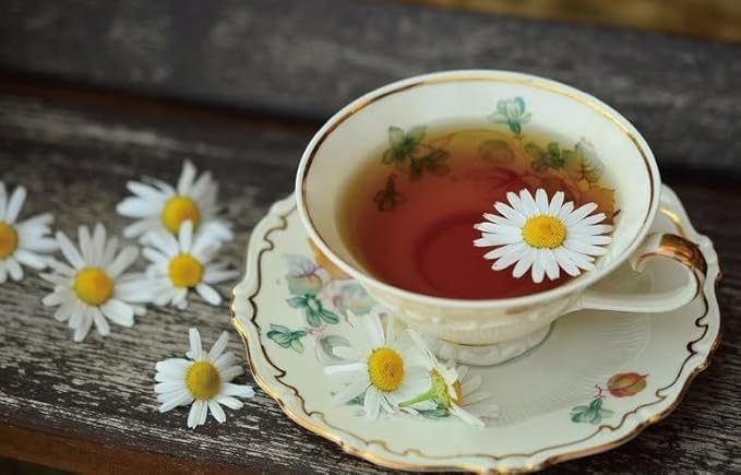 Damtuh Chamomile Tea – 100% Pure Chamomile, Caffeine-Free Herbal Tea, 10 Tea Bags (1g each)