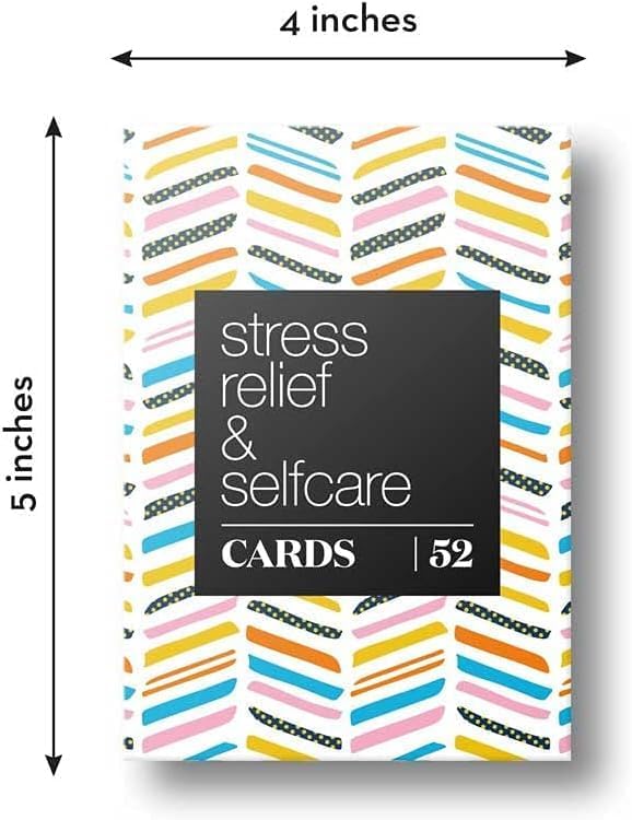 Allura & Arcia 52 Stress Less & Self Care Cards - Mindfulness & Meditation Exercises - Anxiety Relief & Relaxation