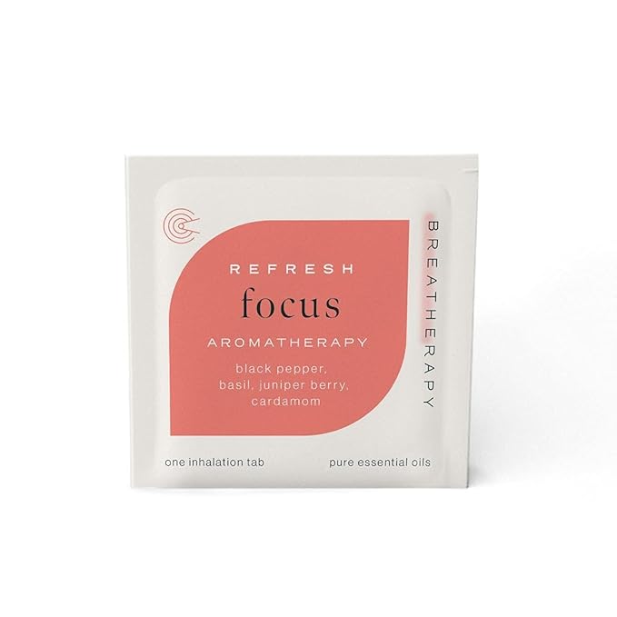 Aromatherapy Focus Patches - Pure Essential Oil Aroma Patch - Black Pepper and Basil Essential Oil for Focus - 8-Pack