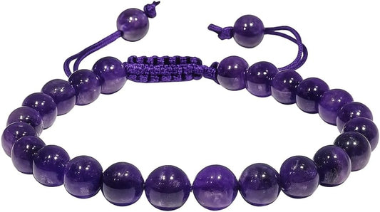 Energy Protection Crystal Handmade Adjustable Bead Bracelet Perfect for Men, Women’s Gift - Gemstone Healing Stretch Bracelet Pulsera Para Hombre Mujer Stocking Stuffer