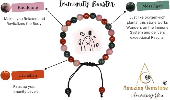 Natural Healing Crystal Bracelet for Women - Mens Bracelet Energy Balancing Gemstones Set - Adjustable Stone Bead Bracelet for Men and Women - Chakra Crystal Therapy Accessory, Meditation