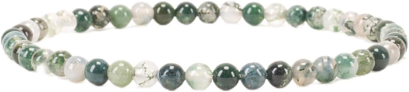 Cherry Tree Collection - Small, Medium, Large Sizes - Gemstone Beaded Bracelets For Women and Men - 4mm Round Beads