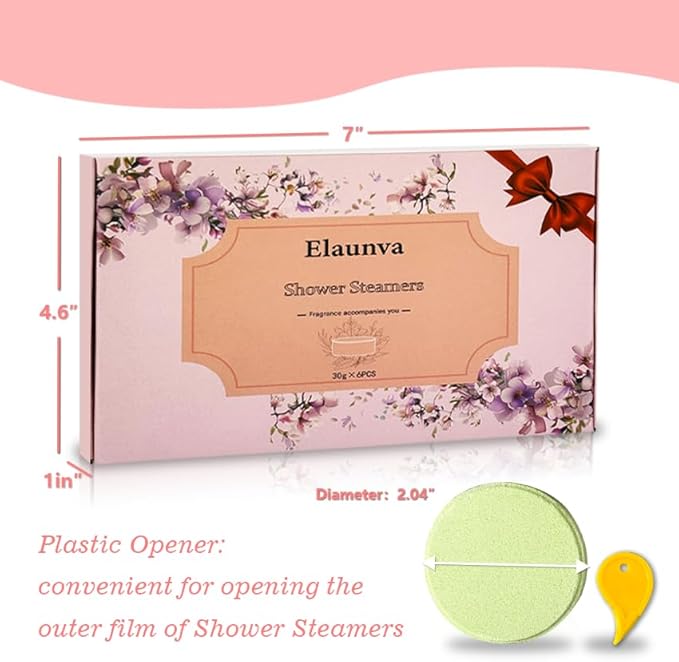 Shower Steamers,30g*6 PCS,Aromatherapy,Fragrance,with Lavender/Peppermint/Orange/Eucalyptus/Rose/Watermelon Scent,Gifts for Friends/Mom/Mother/Wife/Girlfriend/Her/Him,Home Spa (PINK-6SET)