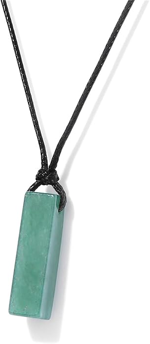 Crystal Necklaces for Women Gemstone Pendant Necklace Adjustable Handmade Black Rope Natural Stone Spiritual Necklace Energy Crystals and Healing Stones Necklace for Men