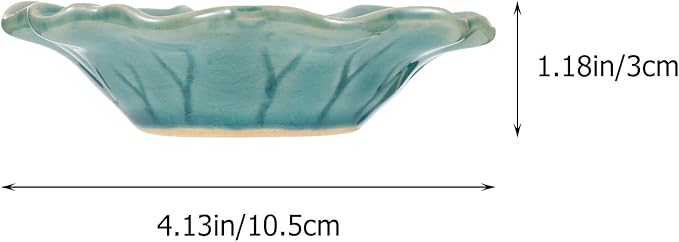 Ceramic Dish for Electric Oil Burner Warmer Diffuser Bowl Holder Essential Oil Plate Ceramic Oil Warmer Tealight Candle Holder Bowl Home Decoration Blue