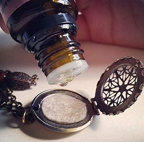 AUEAR, 100 Pack Replacement Felt Pads Round Essential Oil Diffuser Locket Necklace Refill for Bracelet Car Vent Clip 0.87 inch