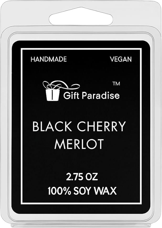 Black Cherry Merlot Wax Melts – Set of 3 (2.75 oz Each) – Hand Poured Soy Wax, Fruity Wine-Inspired Fragrance, Long Lasting & Gift-Ready