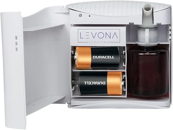 Levona Scent Waterless Diffuser - Essential Oil Aroma & Fragrance Smart Plug-in, Portable Machine for Home, Office & Small Rooms, with Cleaning Cloth, Covers 250 sqft - Viola 250 (Scent Not Included)