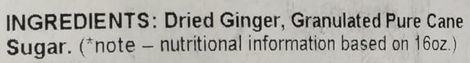 Gerbs Crystalized Dried Ginger 2 lbs. | Unsulfured, No Additives, Resealable Bulk Bag | Bold & Spicy Flavor | Top 14 Allergen-Free