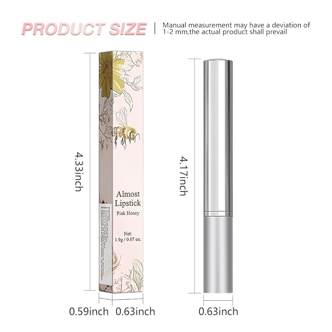 Honey Tinted Lip Stain Lip Balm Lip Gloss, Sheer Hydrating Lip Stains Tint, Moisturizing Lip Color for All Skin Tones, Nourishing Lip Balm with a Hint of Natural Black Cherry Tint (Pink)