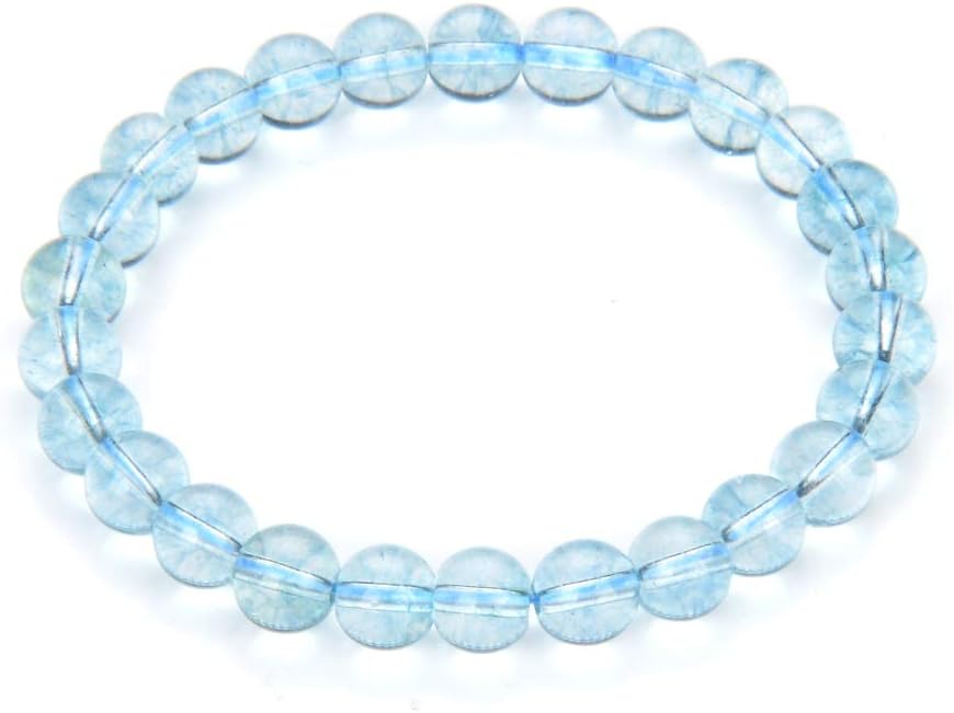 Adabele 1pc Natural Stretch Gemstone Bracelet 6mm (0.24 Inch) Bead 7" 7.5" 8 inch Healing Crystal Quartz Energy Chakra Jewelry Women Birthday Gift