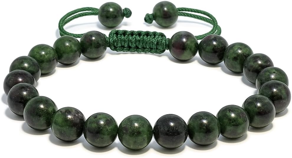 Energy Protection Crystal Handmade Adjustable Bead Bracelet Perfect for Men, Women’s Gift - Gemstone Healing Stretch Bracelet Pulsera Para Hombre Mujer Stocking Stuffer