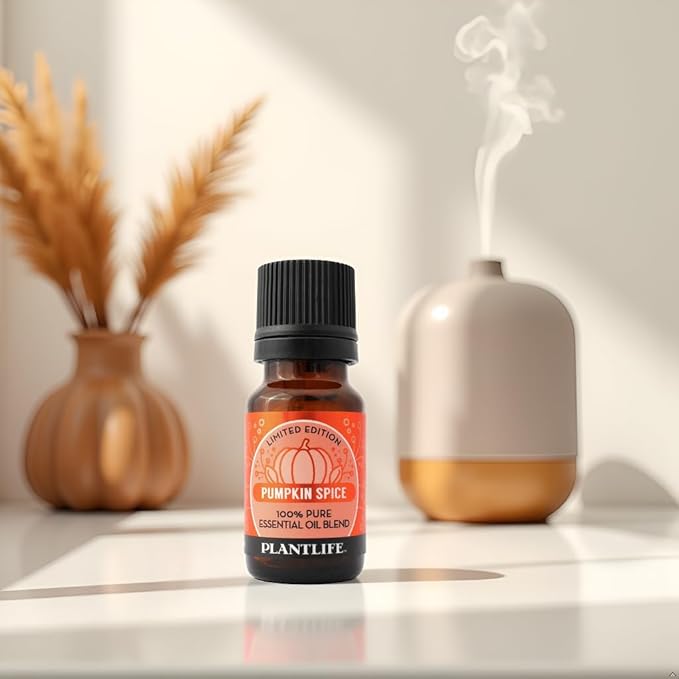 Plantlife Pumpkin Spice Aromatherapy Essential Oil Blend - Straight from The Plant 100% Pure Therapeutic Grade - No Additives or Fillers - Made in California 10 ml