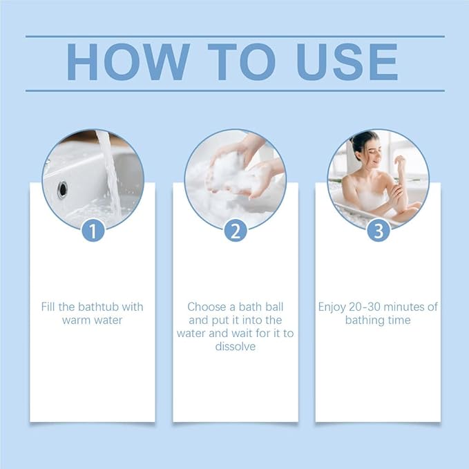 Bath Bombs Gift Set for Women,6 Scents Natural Relaxing Bath Balls for Her to Moisturize Skin,Relaxing Body,Soften Skin,Long-Lasting Fragrance and Rich Foam,Handmade Bubble Bathbombs (Blue)