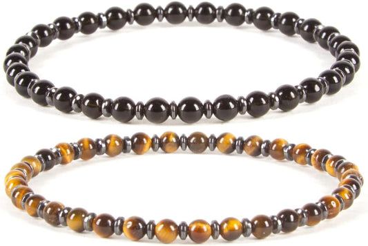 Cherry Tree Collection - Small, Medium, Large Sizes - Gemstone Beaded Bracelets For Women and Men - 4mm Round Beads