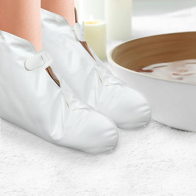 ForPro Professional Collection Premium Heated Booties, Electric Thermal Moisturizing Foot Warmers for Spa Treatments, Dual Temperature Settings, 1-Pair