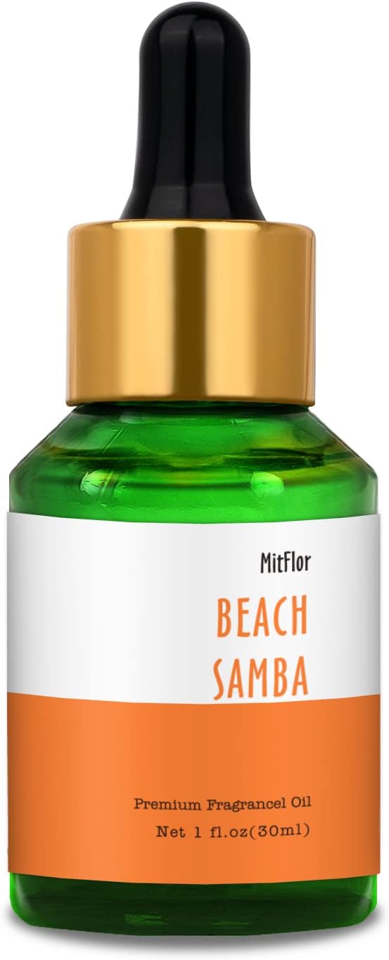Beach Samba Fragrance Oil, MitFlor 30ml Single Scented Oil, Large Size Premium Grade Fragrance Oil for Soap & Candle Making, Summer Essential Oils for Diffusers for Home