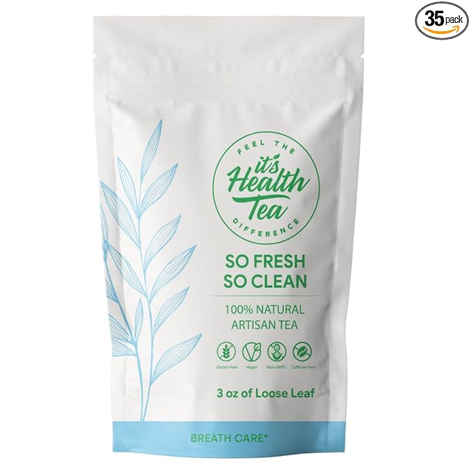 Freshen Your Breath Naturally with So Fresh, So Clean Herbal Tea - Helps Fight Off Bad Breath Through Oral and Gut Health (35 TEA BAGS INCLUDED)