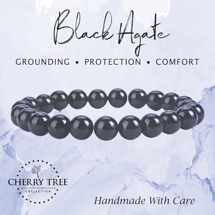 Cherry Tree Collection - Small, Medium, Large Sizes - Gemstone Beaded Bracelets For Women and Men - 8mm Round Beads