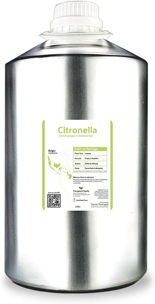 Citronella Essential Oil - Direct from Central Java, Indonesia - Pure Essential Oil for Diffusers and Aromatherapy | 100% Pure Therapeutic Grade (22LBS)