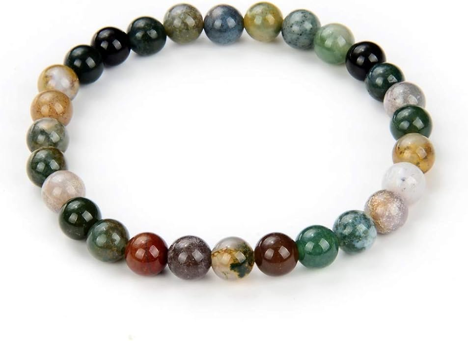 Adabele 1pc Natural Stretch Gemstone Bracelet 6mm (0.24 Inch) Bead 7" 7.5" 8 inch Healing Crystal Quartz Energy Chakra Jewelry Women Birthday Gift