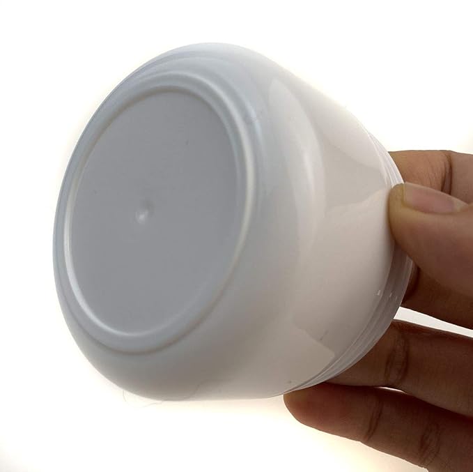 6PCS White Plastic Creams Jar with Inner Liners and Lid Empty Refillable Cosmetic Face Lotions Ointments Bottles Containers Lip Balm Storage Scrub Lotions Dispenser Jars Pots(250ML/8.45OZ)