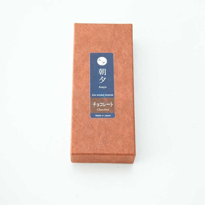 Asayu Japan Incense Sticks with Low Smoke for Morning or Evening Meditation, Relax or Yoga, Made in Japan 40gr - Chocolate-Scent