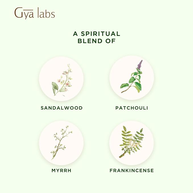 Gya Labs Mindful Meditation Essential Oil Blend - 100% Pure Natural Undiluted Meditation Essential Oil - Grounding & Relaxing (0.34 Fl Oz)