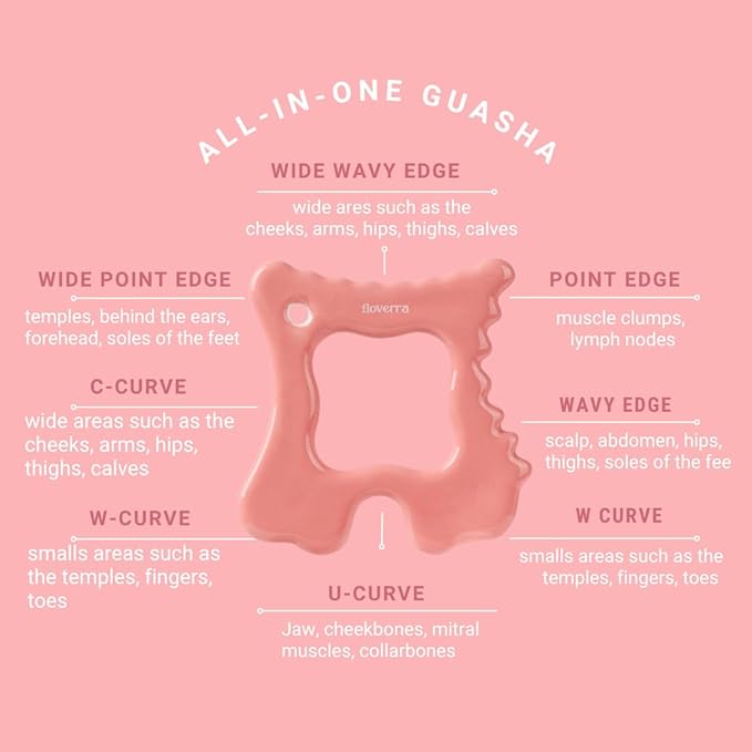 Lymphatic Drainage Ceramic Gua Sha Massage Tool, Korean Face and Body guasha, Portable and Lightweight Scraping Tool