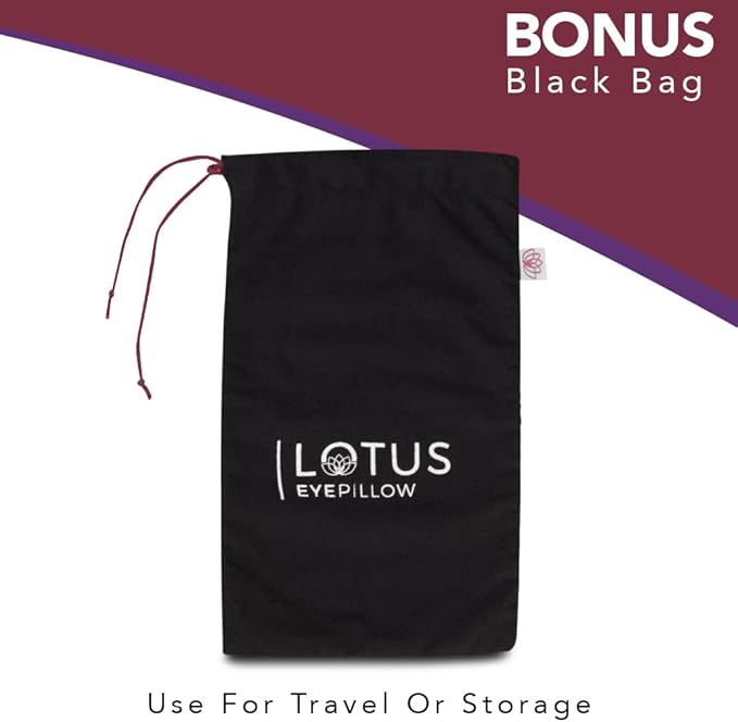 Lotus Unscented Weighted Eye Pillow – Natural Flaxseed Eye Mask for Meditation, Yoga & Travel – Relaxation Gift for Men & Women