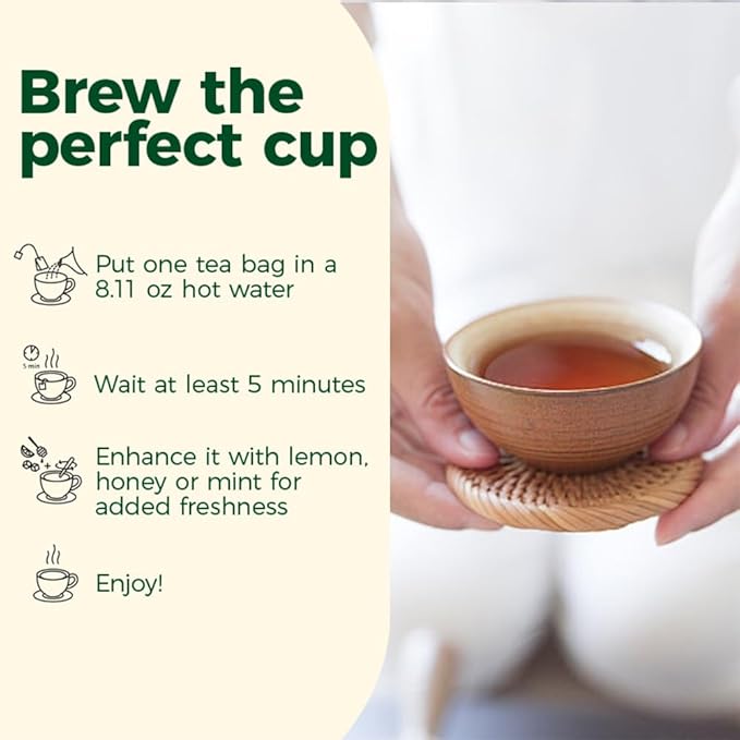 WOTIHA-Natural Peppermint Tea 180g.120 Herbal Tea 100% Natural Peppermint Leaves.Non-GMO • Additive-Free • Caffeine-Free • Sugar-Free • Vegan