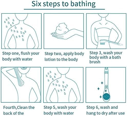 Body Brush Rechargeable, Electric Body Brush Set, Scrubber Shower Brush with Long Handle, Spin Skin Brush with 6 Brush Heads for Cleanse, Massage, exfoliate and Pamper Your Skin in The Shower (Pink)