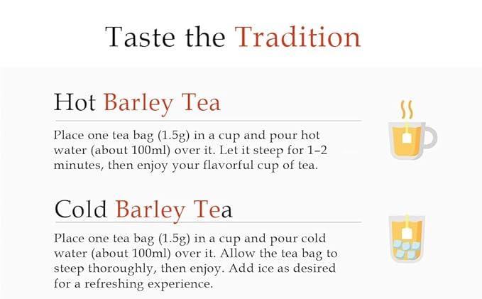 Damtuh Korean Barley Tea – Roasted Boricha Mugicha, Nutty Herbal Tea, Caffeine-Free, 50 Tea Bags (1.5g each)