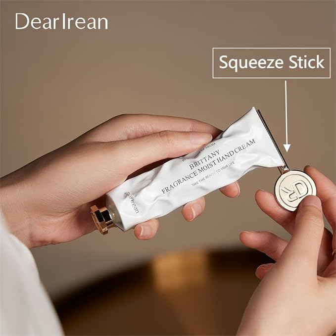 Dear Irean Fragrance Moist Hand Cream for Dry Cracked Hands with Multiple Hydrating Extracts and Long Time Lasting Moisturizing, Available In All Seasons, 1.18 Oz Tube (AIX'VACATION)