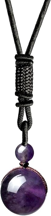 Crystal Necklaces for Women Men, Tigers Eye Amethyst Obsidian Pendant for Protection, Crystals and Healing Stones Necklace Jewelry for Spiritual