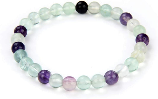 Adabele 1pc Natural Stretch Gemstone Bracelet 6mm (0.24 Inch) Bead 7" 7.5" 8 inch Healing Crystal Quartz Energy Chakra Jewelry Women Birthday Gift