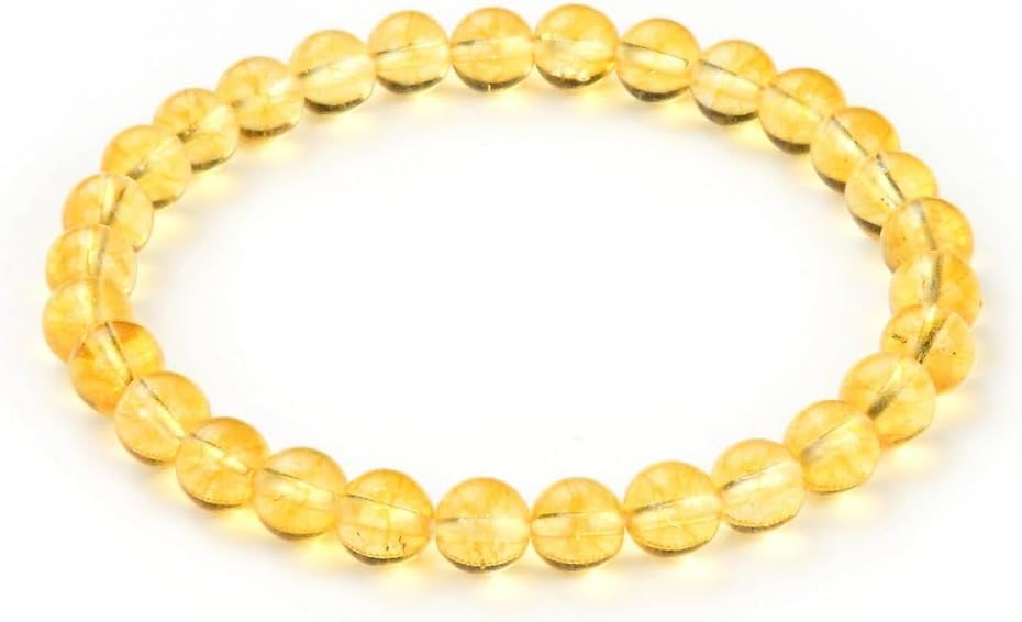 Adabele 1pc Natural Stretch Gemstone Bracelet 6mm (0.24 Inch) Bead 7" 7.5" 8 inch Healing Crystal Quartz Energy Chakra Jewelry Women Birthday Gift