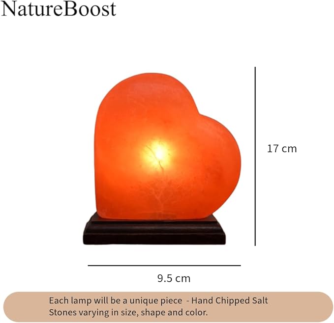 Himalayan Pink Salt Heart Lamp Comes with Dimmer Switch and a Pair of Bulbs (Heart 1) Gift Idea
