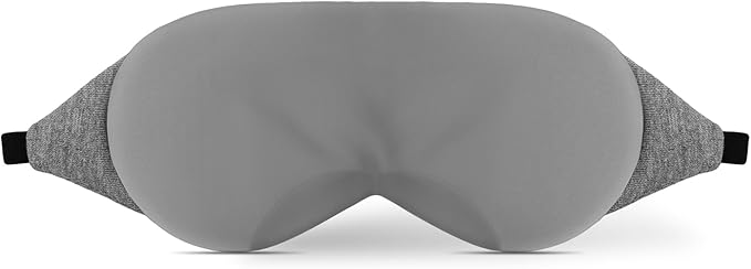 Cotton Sleep Mask for Side Sleepers Men & Women, Cool Touche Eye Mask with Memory Foam Nose Padding, Ultra Soft Blockout Eye Shade Cover,Sleep Mask for Sleeping, Travel, Nap (Gray)
