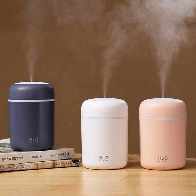 Colorful Cool Mini Humidifier, Essential Oil Diffuser, Aroma Essential USB Personal Desktop Humidifier for Car, Office Room, Bedroom etc,2 Adjustable Mist Modes (Pink)