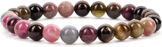 Cherry Tree Collection - Small, Medium, Large Sizes - Gemstone Beaded Bracelets For Women and Men - 8mm Round Beads