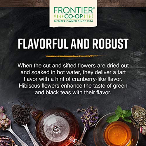 Frontier Co-op Hibiscus Flowers, Cut & Sifted, Kosher | 1 lb. Bulk Bag | Hibiscus sabdariffa L.